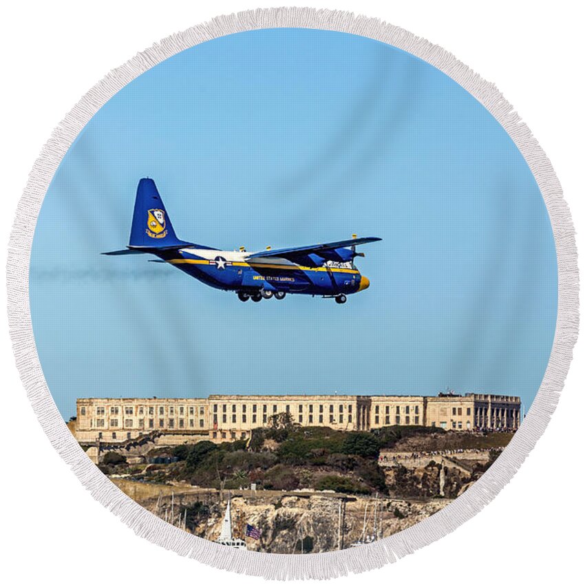 Blue Angels Round Beach Towel featuring the photograph Fat Albert by Kate Brown