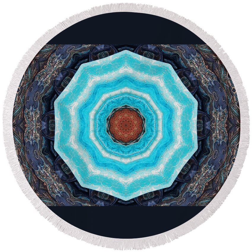 Blue Round Beach Towel featuring the photograph Finery by Joyce Baldassarre