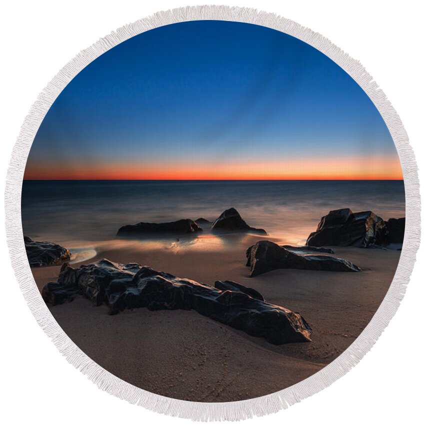 Fire And Ice Round Beach Towel featuring the photograph Fire and Ice by Michael Ver Sprill