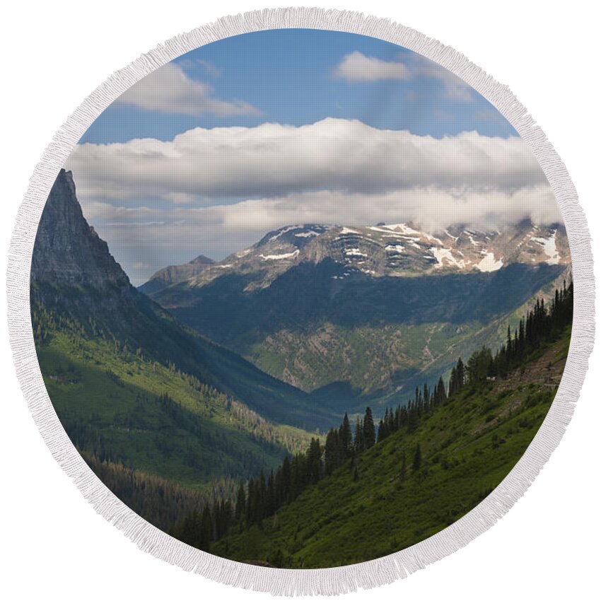 America Round Beach Towel featuring the photograph Glacier National Park by John Shaw