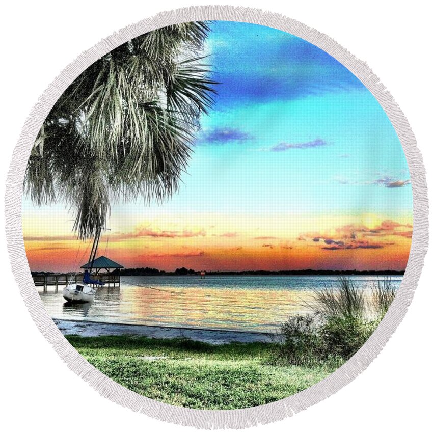 Beach Round Beach Towel featuring the photograph God's Country IV by Carlos Avila