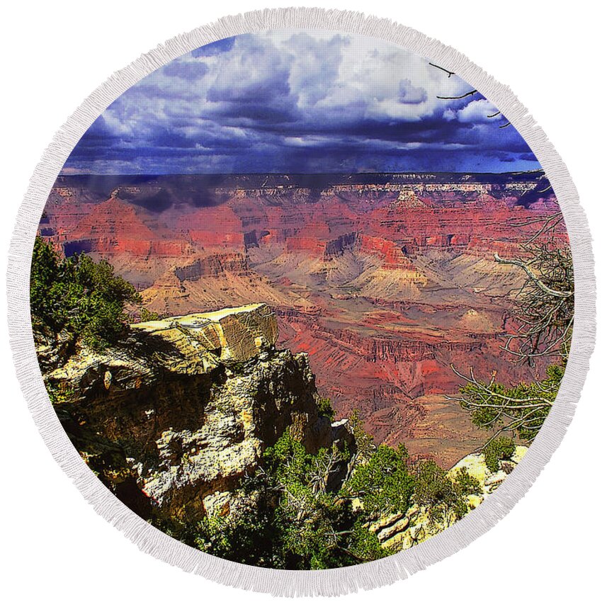 Grand Canyon Round Beach Towel featuring the photograph Grand Canyon by Craig Burgwardt