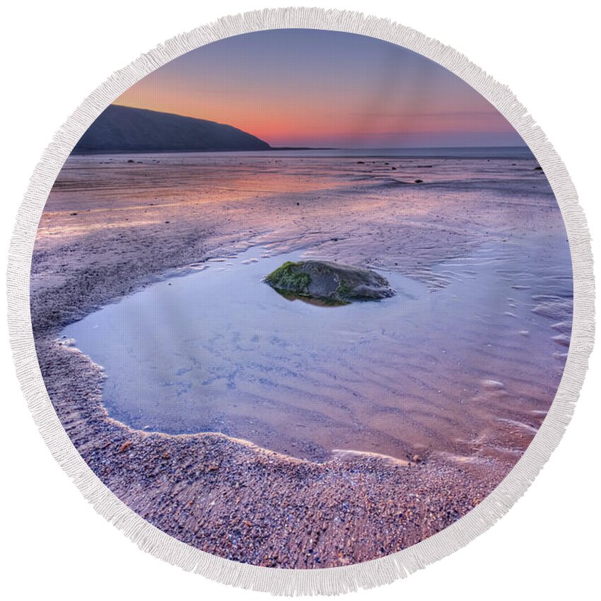 Filey Round Beach Towel featuring the photograph Half Past Yesterday by Evelina Kremsdorf