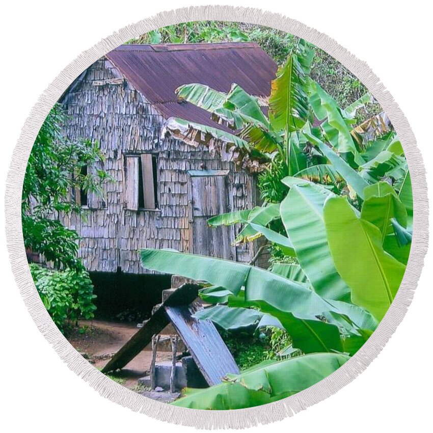 Carribean Round Beach Towel featuring the photograph Home by Robert Nickologianis