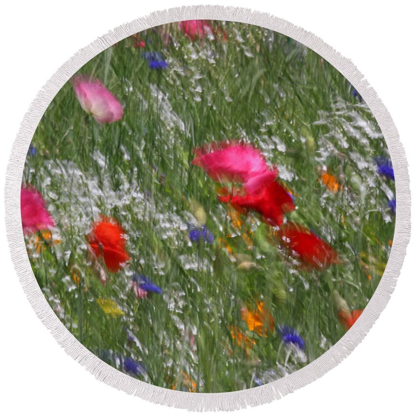 Impressionism Round Beach Towel featuring the photograph Inspired by Monet by Juergen Roth