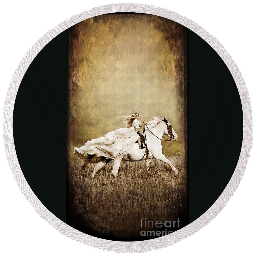 Horse Round Beach Towel featuring the photograph iPhone Case - Ride Like the Wind by Cindy Singleton