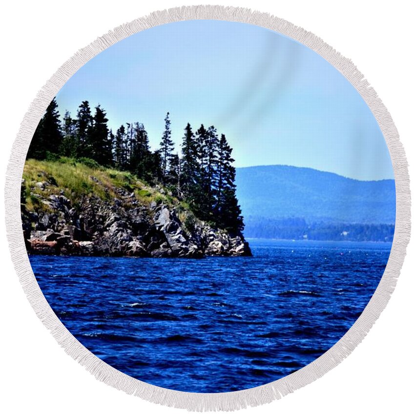 Island Round Beach Towel featuring the photograph Island of Pines by Tara Potts