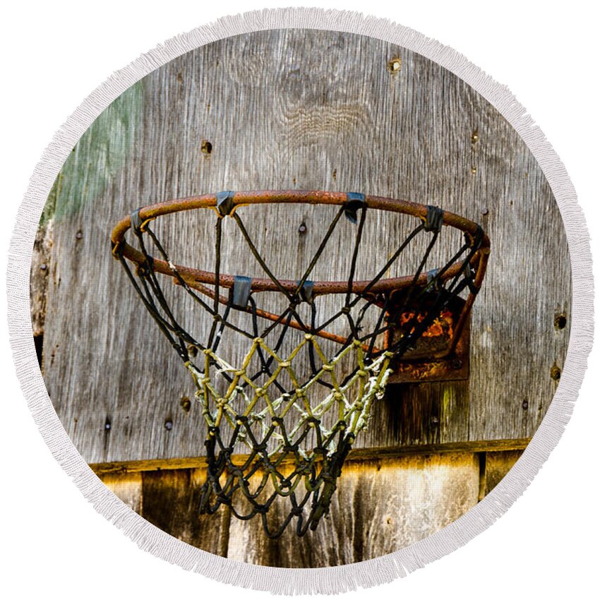 Net Round Beach Towel featuring the photograph Kentucky is Basketball by Mary Carol Story