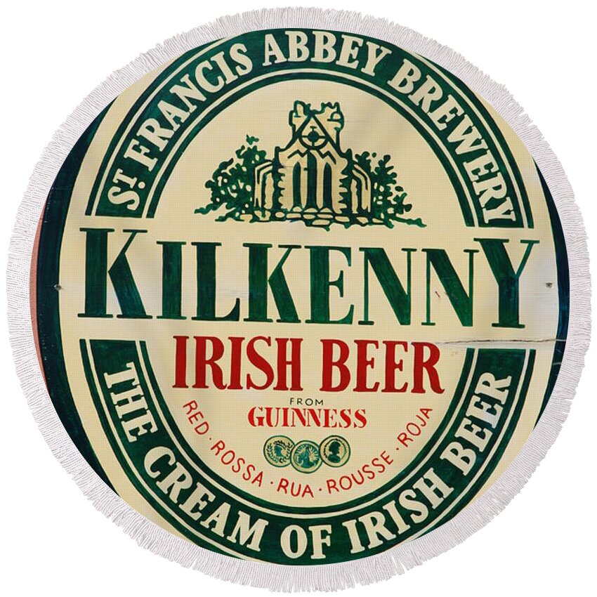 Brewery Round Beach Towel featuring the photograph Kilkenny Irish Beer by Norma Brock