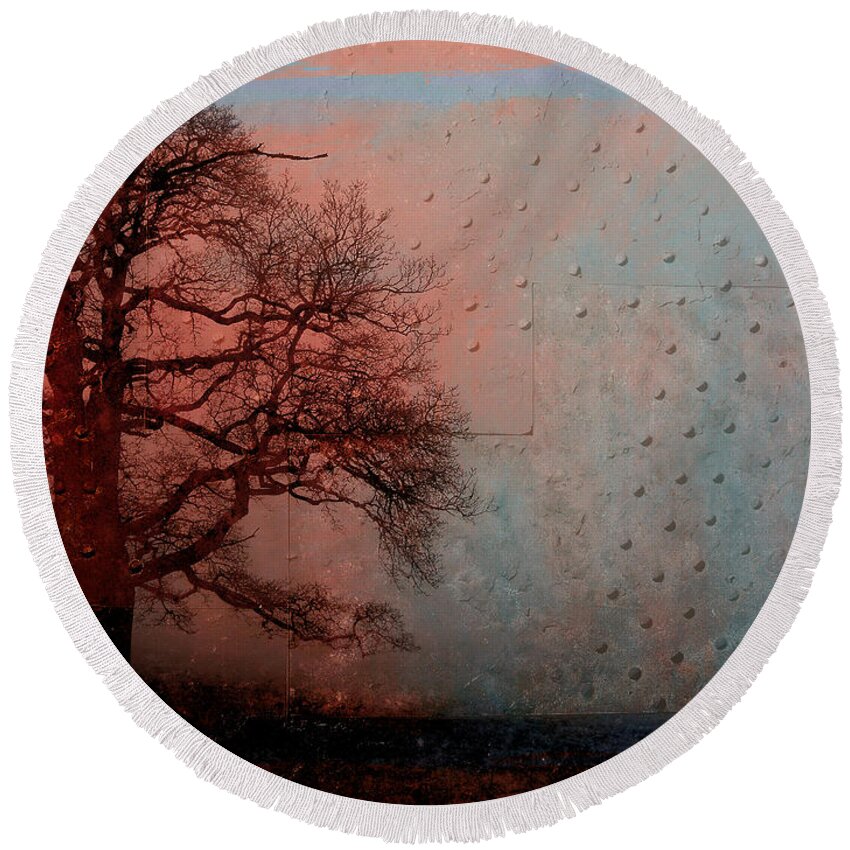 Tree Round Beach Towel featuring the photograph L Arbre de Vie - s11-05d by Variance Collections