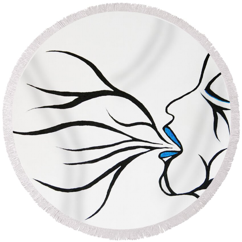 Blue Round Beach Towel featuring the photograph Last Breath by JamieLynn Warber