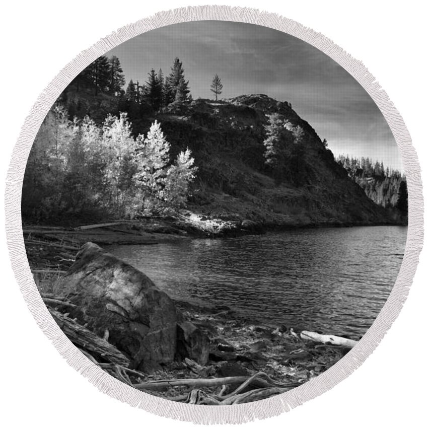 Aspens Round Beach Towel featuring the photograph Last Light Before The Storm by James Eddy