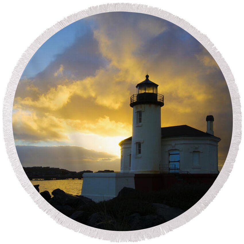 Coquille Round Beach Towel featuring the photograph You Light Up My Life 1 by Bob Christopher