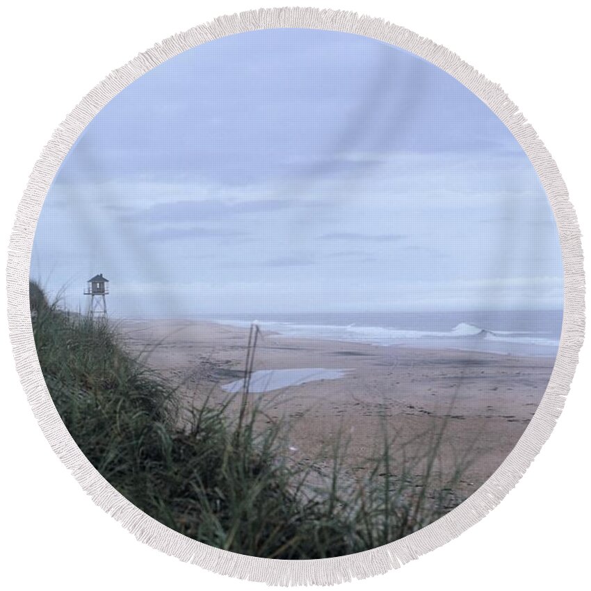 Outer Banks Round Beach Towel featuring the photograph Look Out Station Outer banks North Carolina by John Harmon