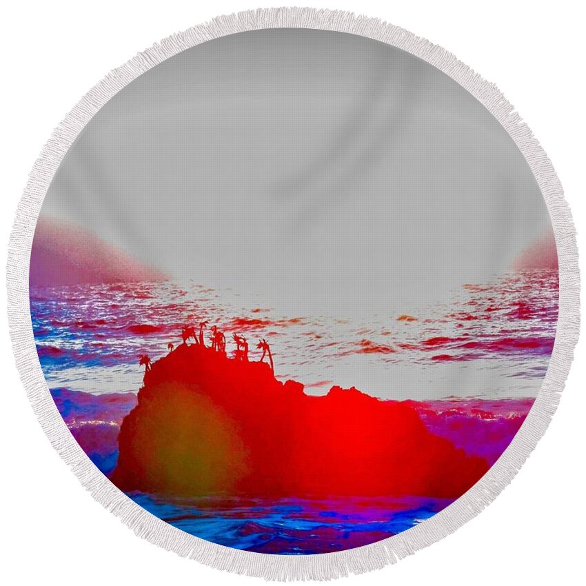 3d Round Beach Towel featuring the photograph Lovemaking by Nick David