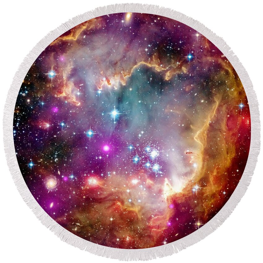 Magellanic Round Beach Towel featuring the photograph Magellanic Cloud by Benjamin Yeager