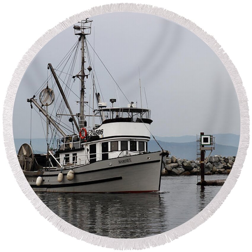Marinet Round Beach Towel featuring the photograph Marinet by Randy Hall