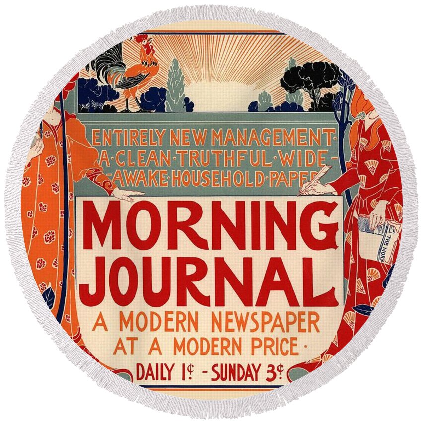 Poster Round Beach Towel featuring the photograph Morning Journal by Gianfranco Weiss