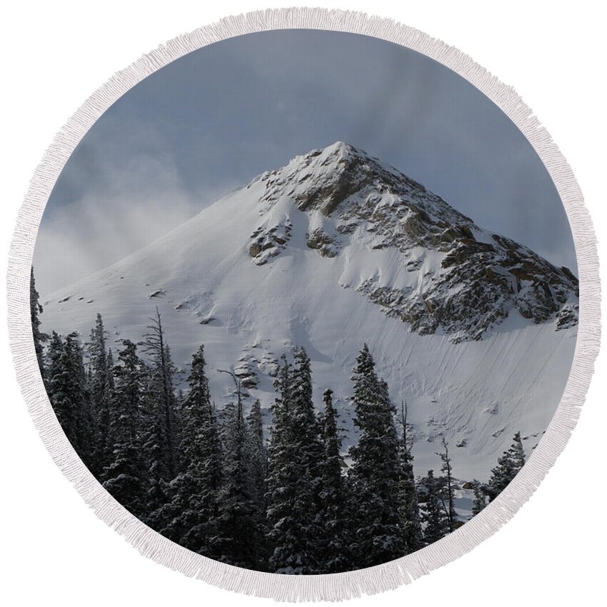 Mount Crested Butte Round Beach Towel featuring the photograph Mount Crested Butte 3 by Raymond Salani III