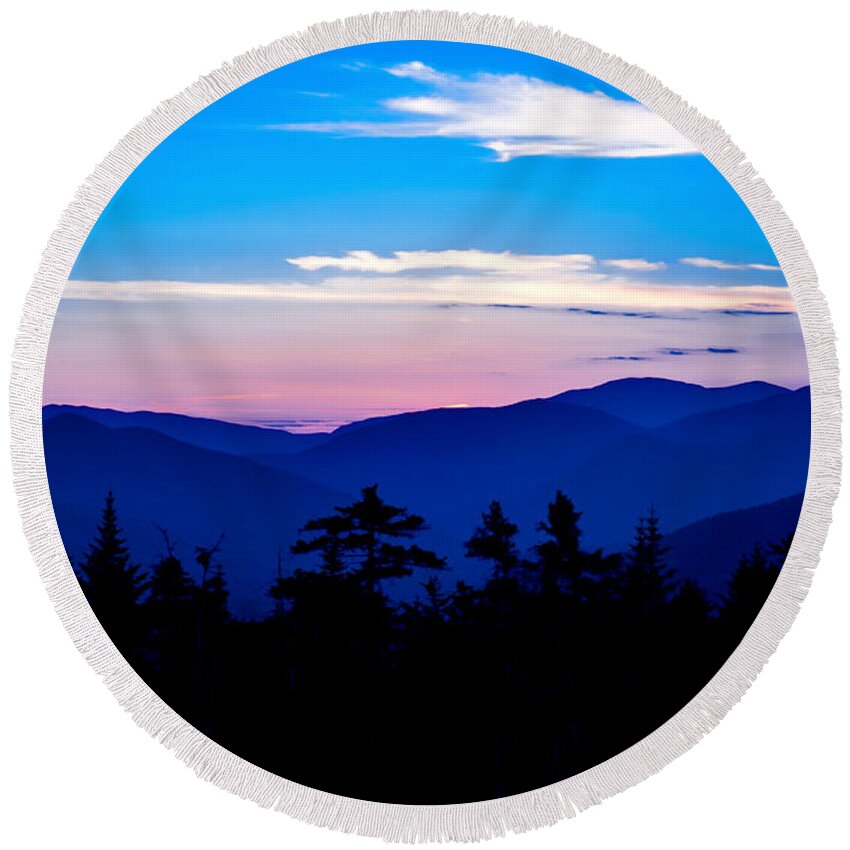 Mountains Round Beach Towel featuring the photograph Mountains Majesty by Greg Fortier