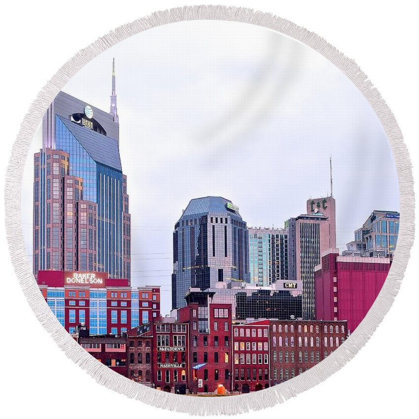 Nashville Round Beach Towel featuring the photograph Nashville Close Up by Frozen in Time Fine Art Photography