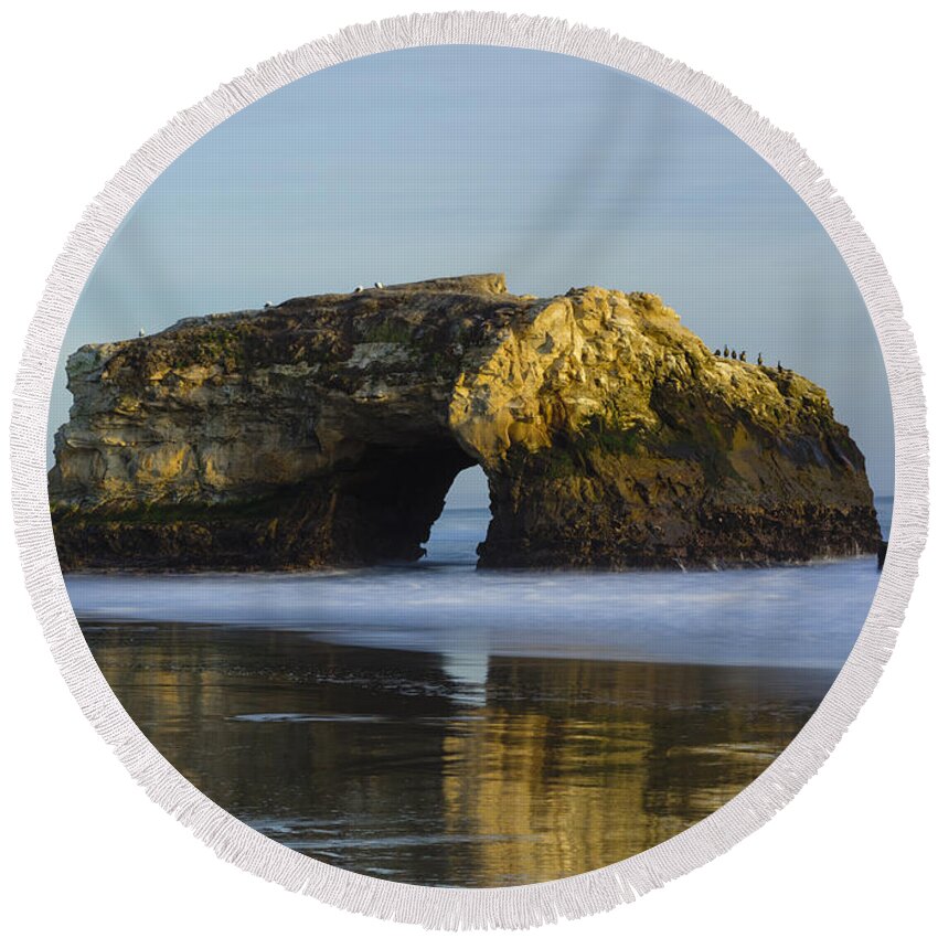 Natural Round Beach Towel featuring the photograph Natural Bridges by Weir Here And There