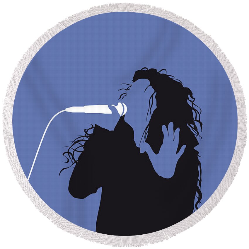 Lorde Round Beach Towel featuring the digital art No028 MY Lorde Minimal Music poster by Chungkong Art