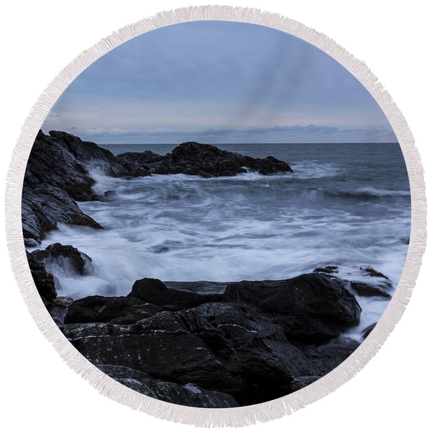 Andrew Pacheco Round Beach Towel featuring the photograph Ocean Size by Andrew Pacheco