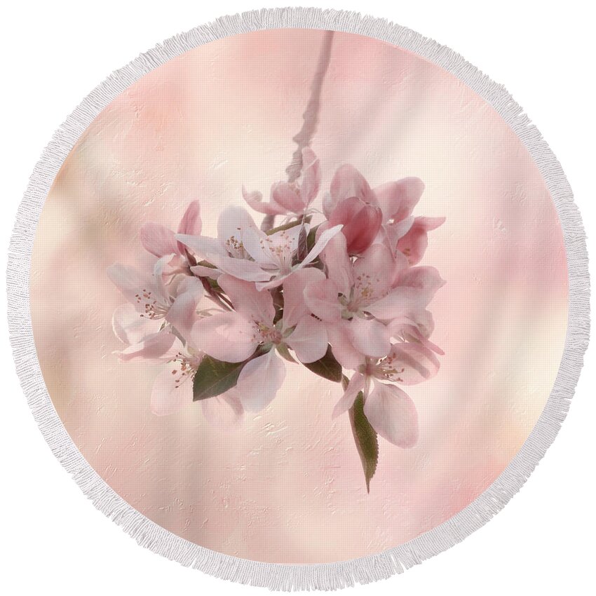 Flower Round Beach Towel featuring the photograph Ode to Spring by Kim Hojnacki