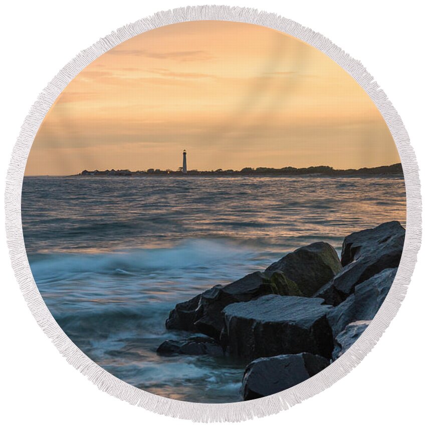 New Jersey Round Beach Towel featuring the photograph Off the Cape by Kristopher Schoenleber