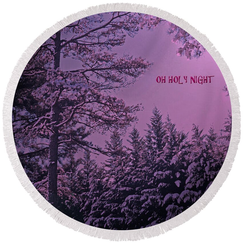 Oh Round Beach Towel featuring the photograph Oh Holy Night by Lydia Holly