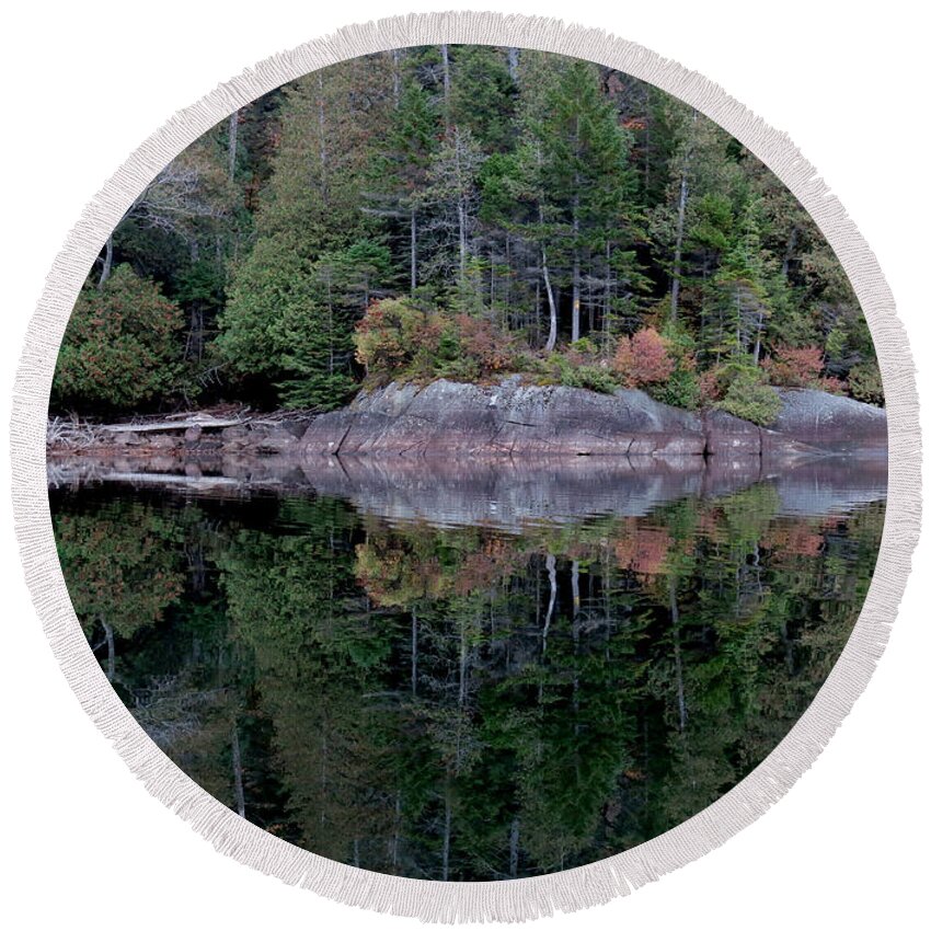 Mirror Round Beach Towel featuring the photograph Perfect Mirror by Jean Macaluso
