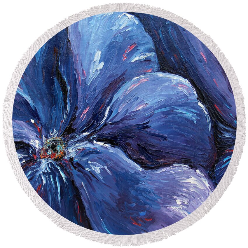 Flower Round Beach Towel featuring the painting Persevering Hope by Meaghan Troup