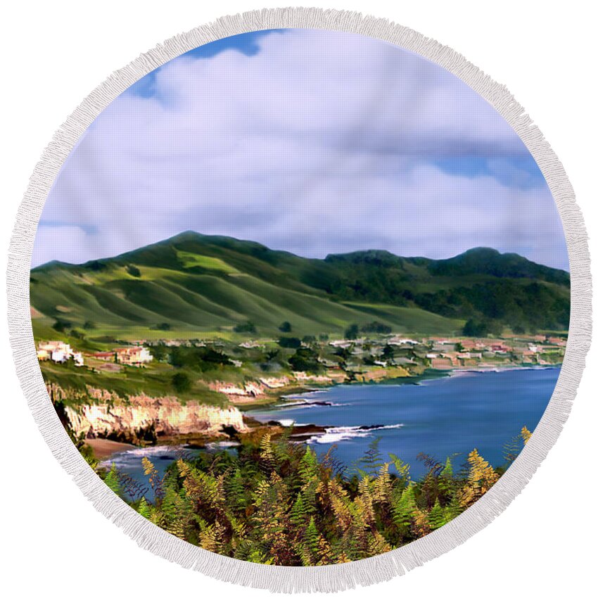 Cove Round Beach Towel featuring the photograph Pirates Cove by Kurt Van Wagner