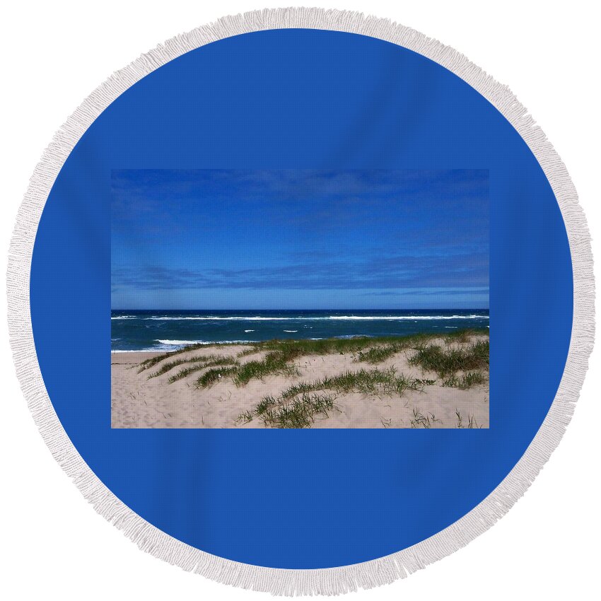 Provincetown Round Beach Towel featuring the photograph Race Point Beach by Catherine Gagne