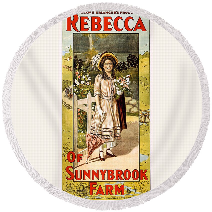 Lithograph Round Beach Towel featuring the photograph Rebecca of Sunnybrook Farm by Diana Powell