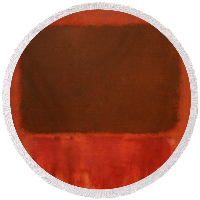 Mulberry Round Beach Towel featuring the photograph Rothko's Mulberry And Brown by Cora Wandel