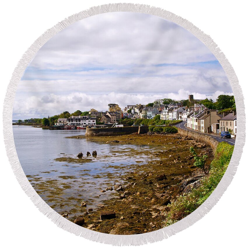 Landscape Round Beach Towel featuring the photograph Roundstone by Alex Cassels