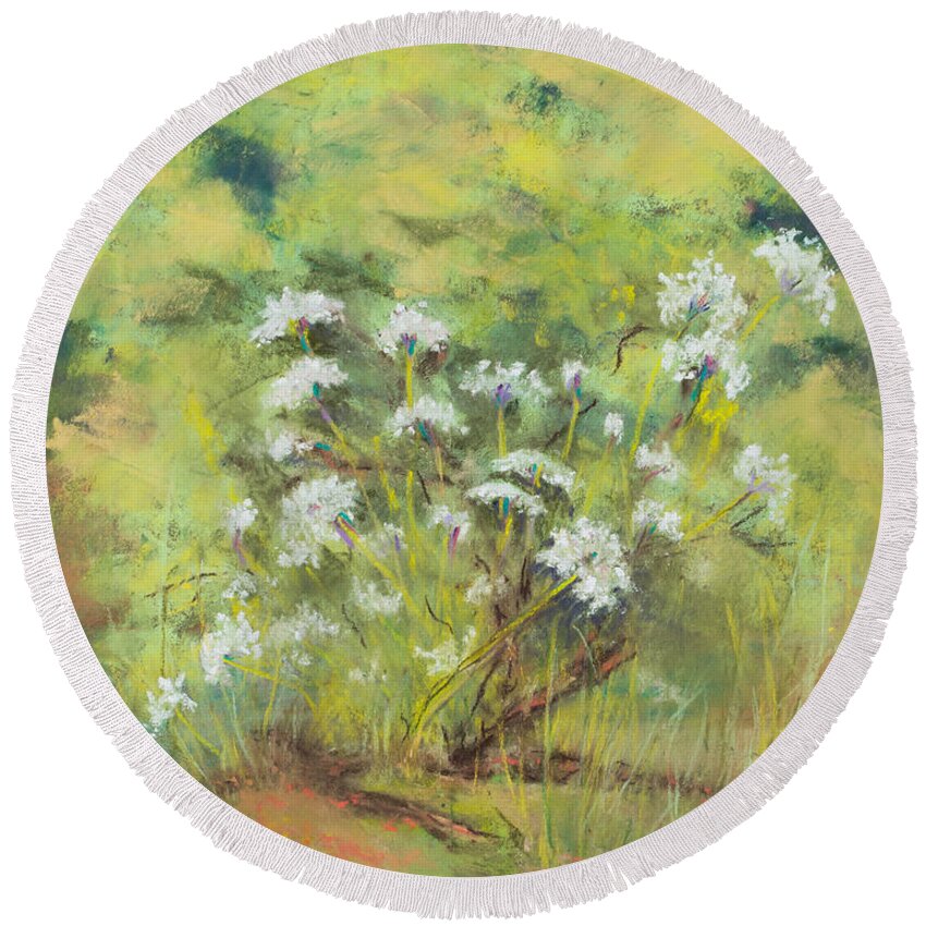 Pastel Round Beach Towel featuring the painting Royalty by Lee Beuther