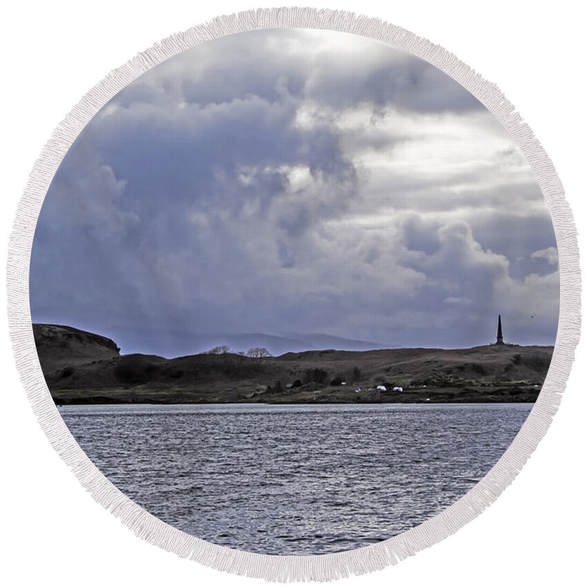 Travel Round Beach Towel featuring the photograph Scottish Storm by Elvis Vaughn