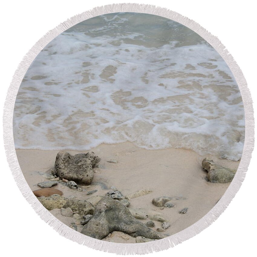 Seashore Round Beach Towel featuring the photograph Seashore by Adriana Zoon