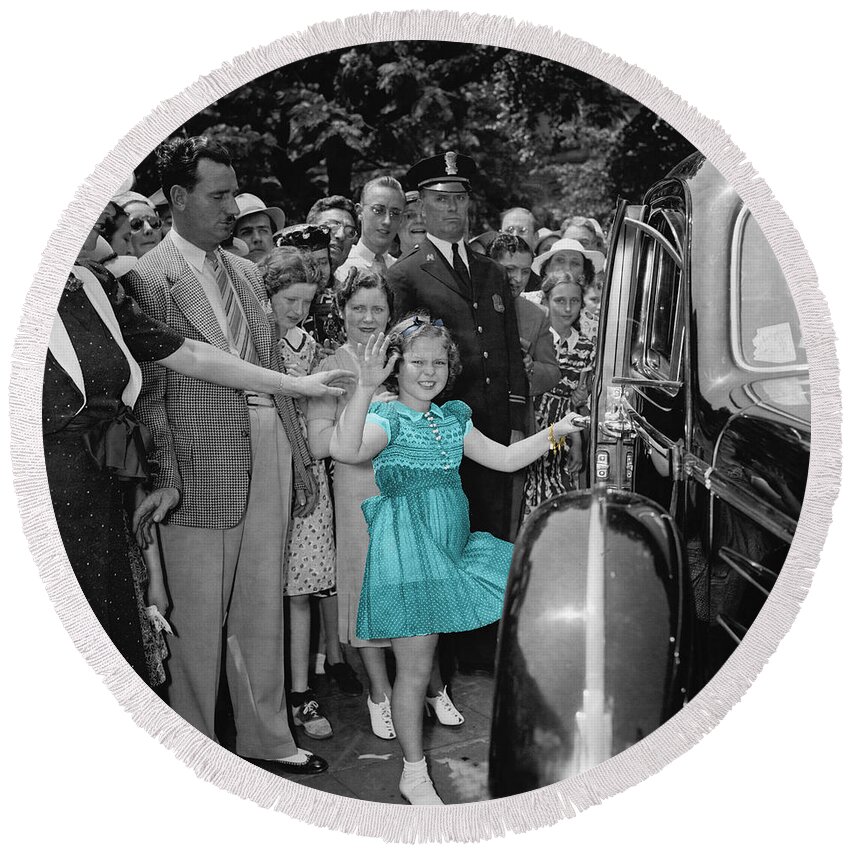 Shirley Temple Round Beach Towel featuring the photograph Shirley Temple by Andrew Fare