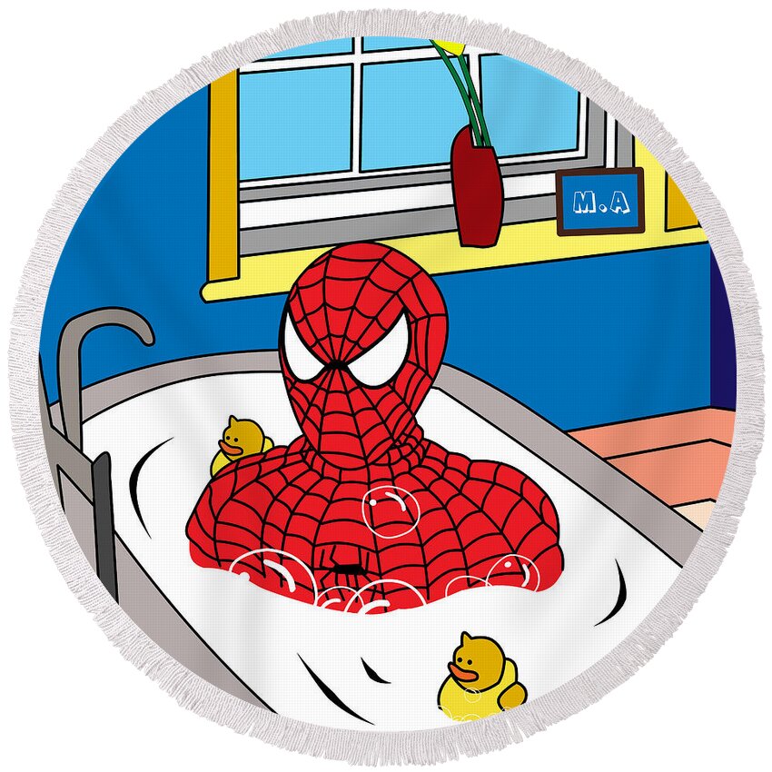 Superhero Round Beach Towels