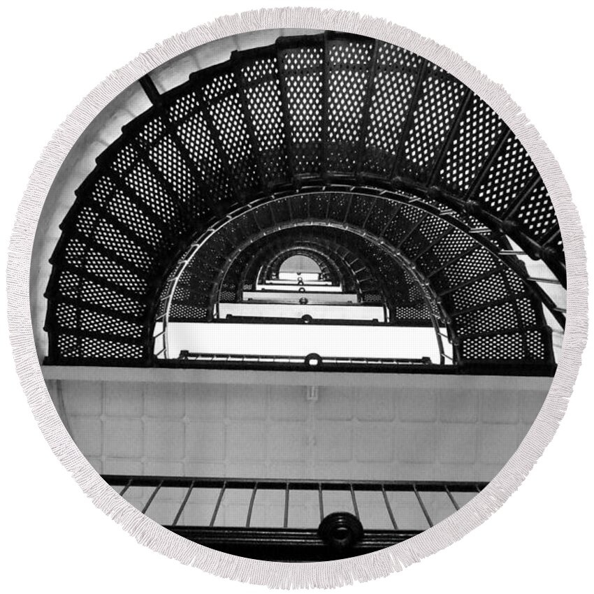 Stairs Round Beach Towel featuring the photograph Stairs by Andrea Anderegg