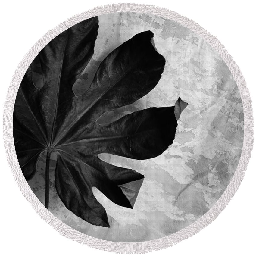 Leaf Round Beach Towel featuring the photograph Stand Alone by Randi Grace Nilsberg