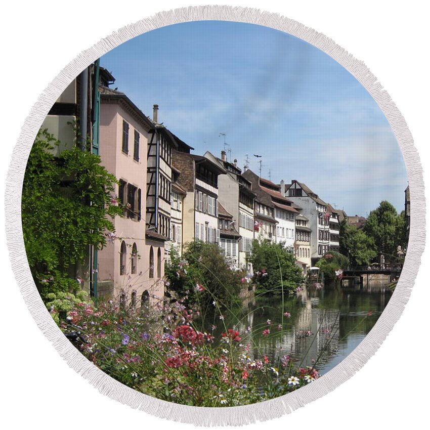 Old Round Beach Towel featuring the photograph Strasbourg France 4 by Amanda Mohler