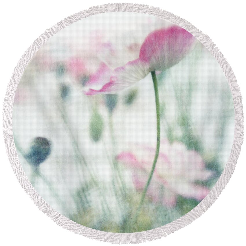 Lairy Round Beach Towel featuring the photograph suffused with light III by Priska Wettstein