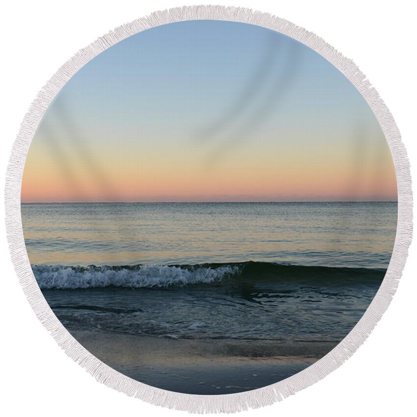 Sunrise Round Beach Towel featuring the photograph Sunrise on Alys Beach by Julia Wilcox