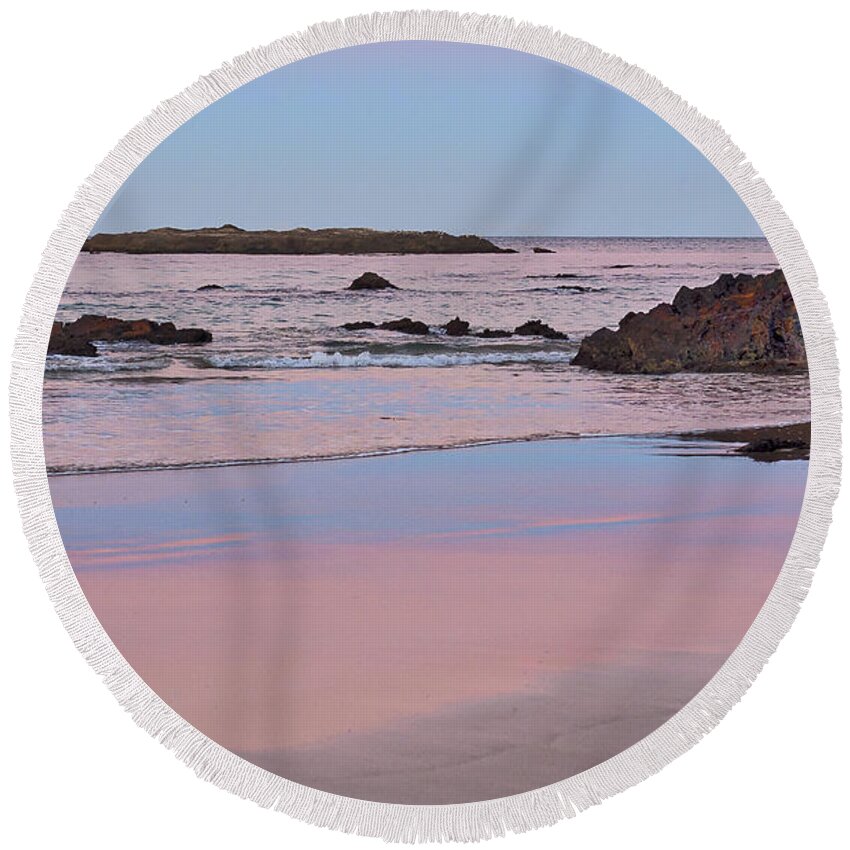 Australia Round Beach Towel featuring the photograph Sunset - Denhams Beach - Australia by Steven Ralser