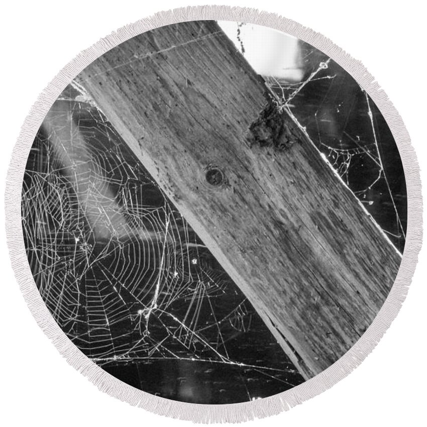 Bill Pevlor Round Beach Towel featuring the photograph Tangled Web by Bill Pevlor